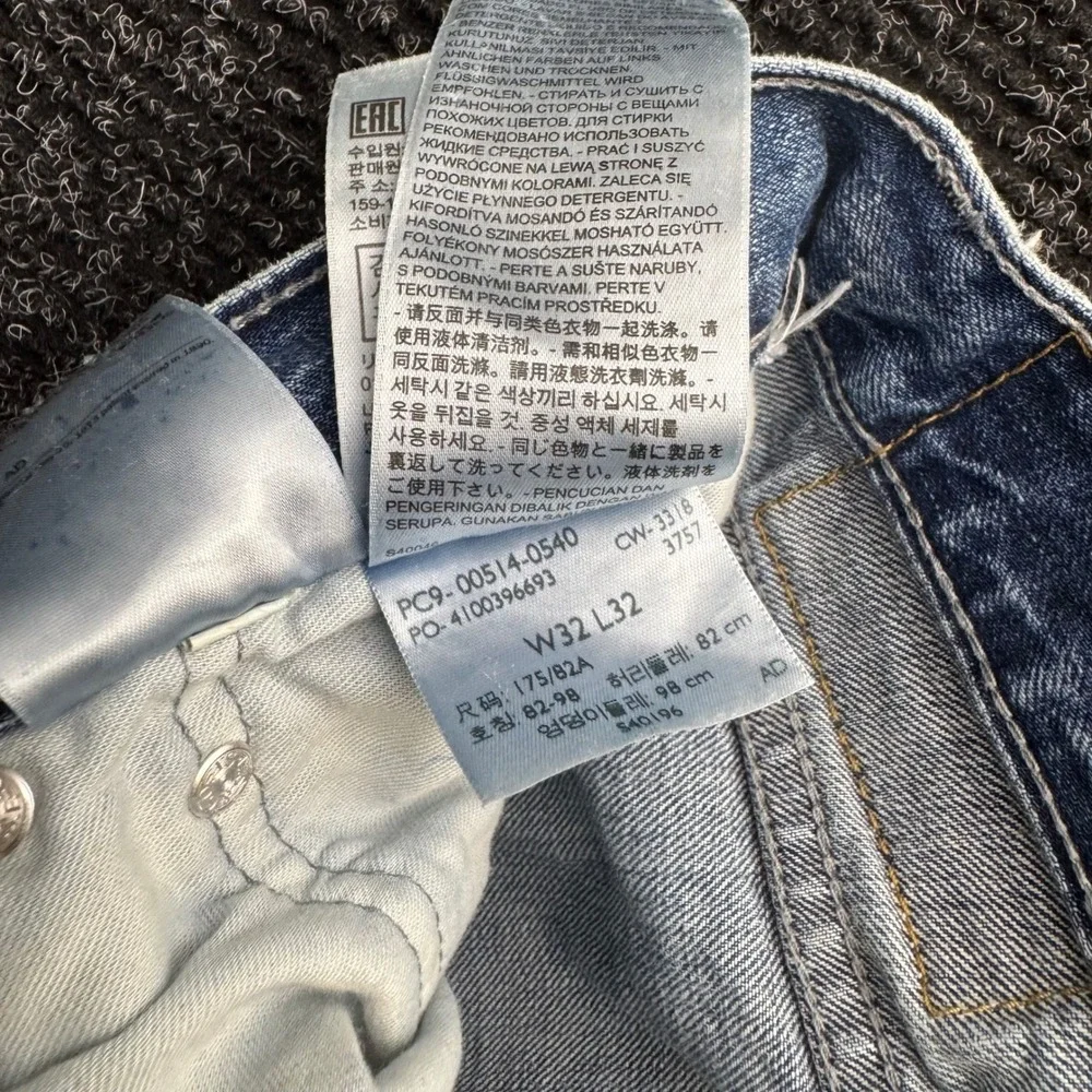 Levis 514 Straight Leg Jeans Light Wash Blue Denim Mens 32x32